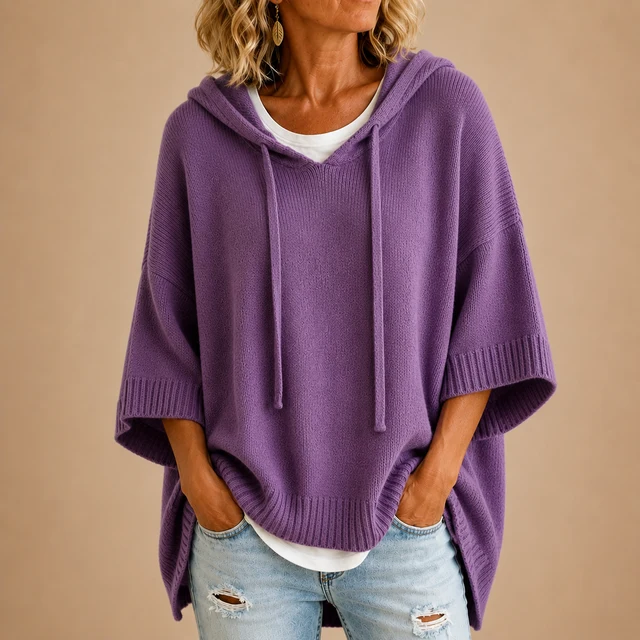 Lotte | Poncho met capuchon