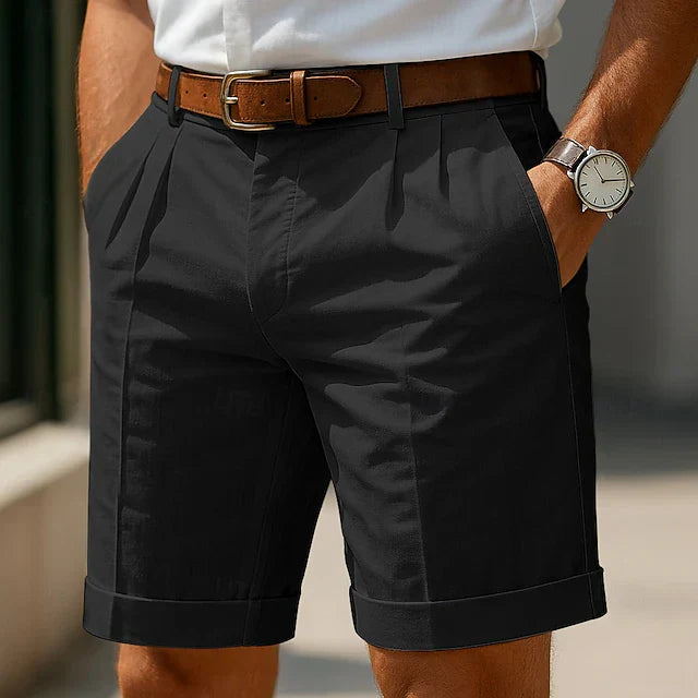 Enzo | Luxe Plissé Bermuda Shorts voor Mannen