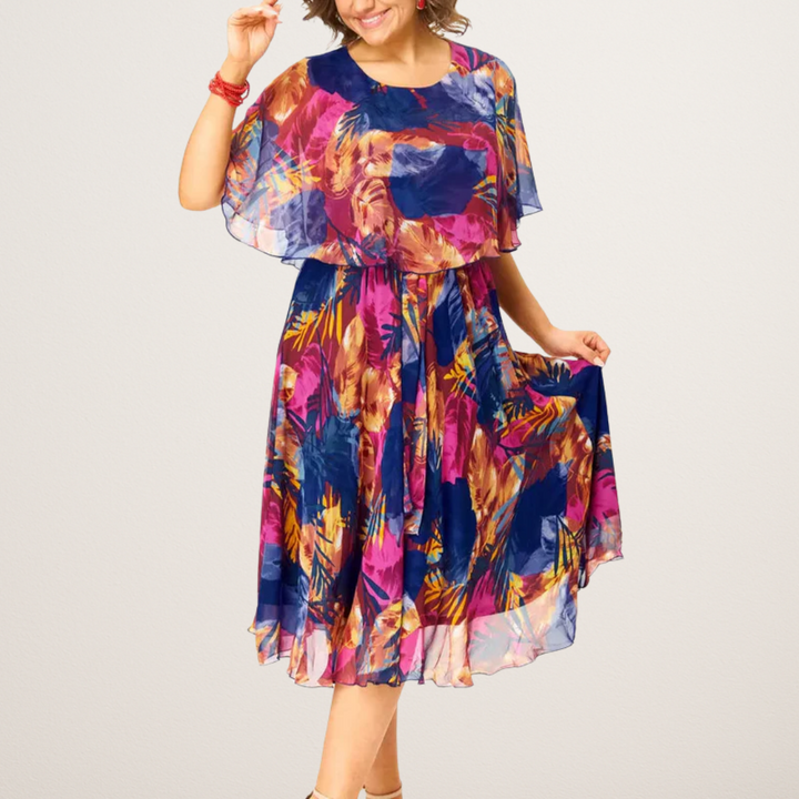 BARBARA | COMFORTABELE PLUS SIZE CHIFFON JURK