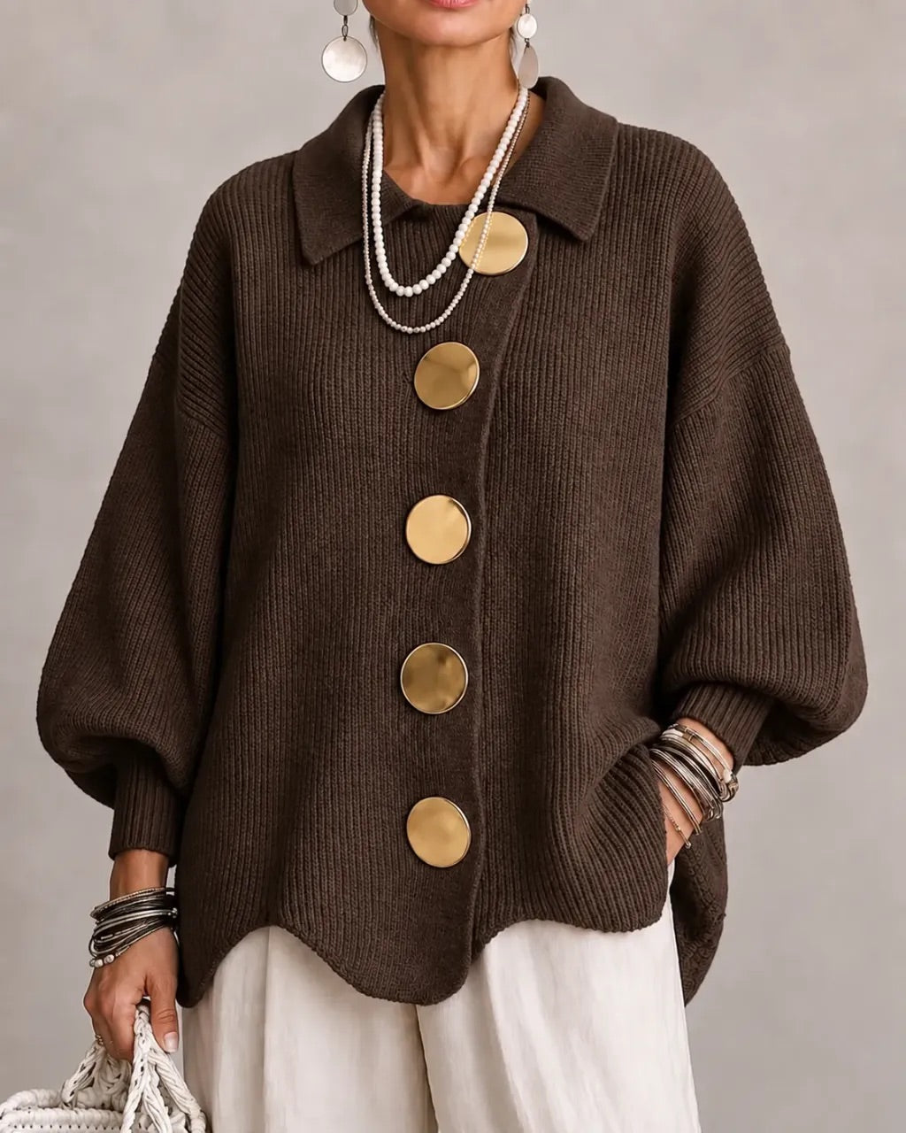 Karina | Oversized vest met knopen