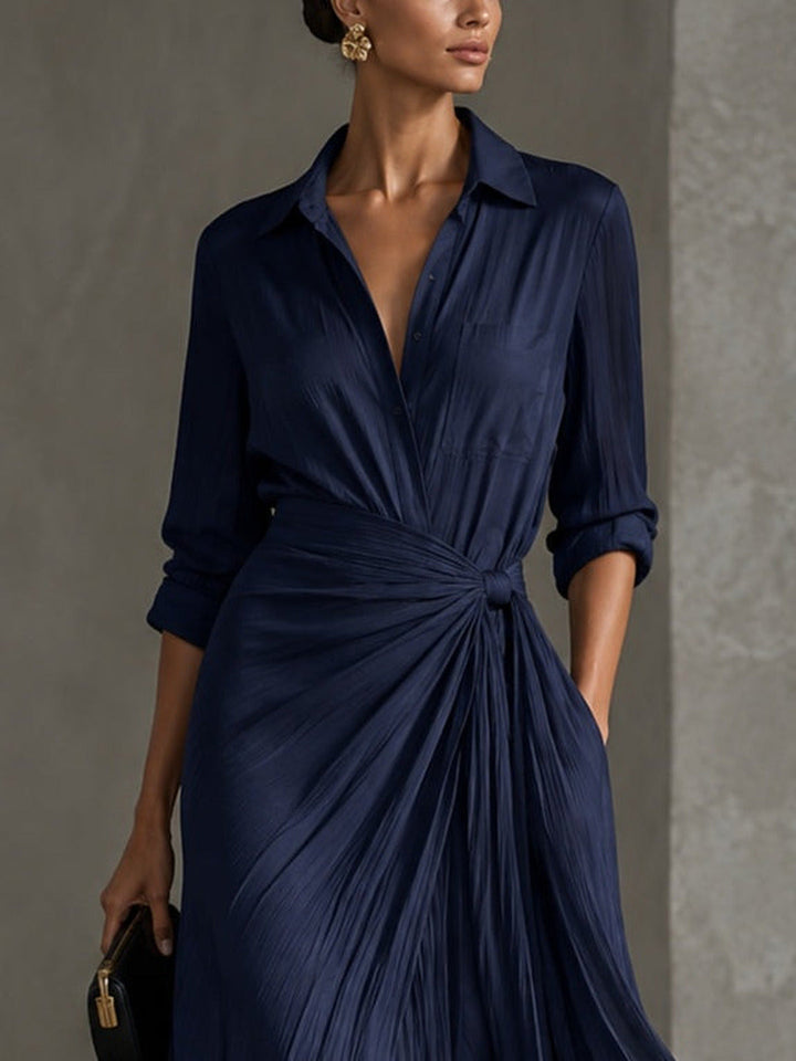 Allegra™ | Elegante Maxi-Jurk met Tailleknopen
