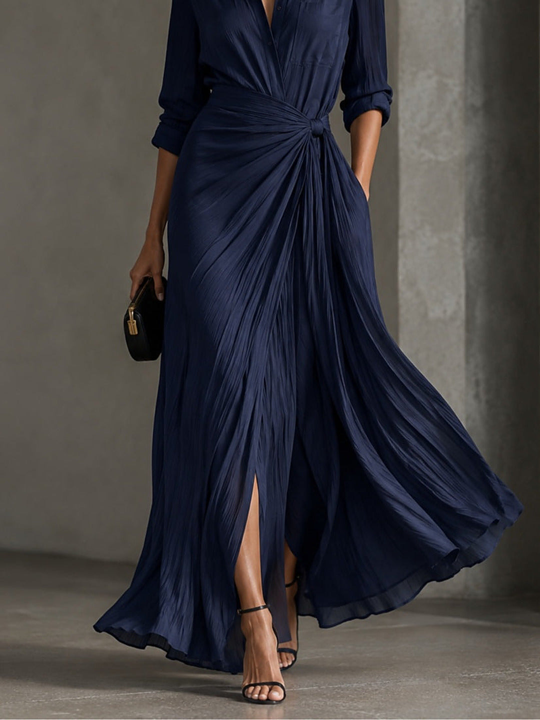 Allegra™ | Elegante Maxi-Jurk met Tailleknopen