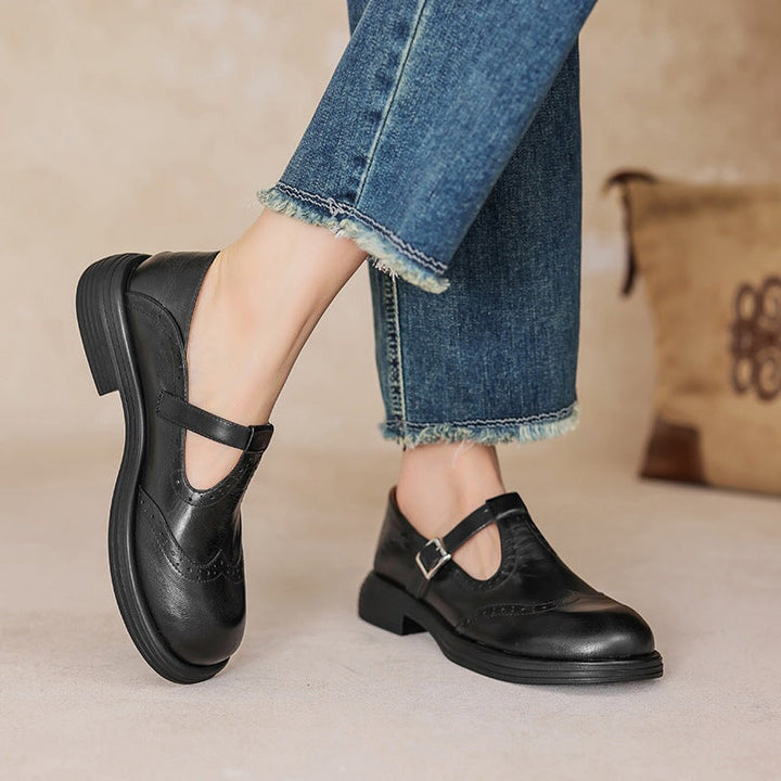 Elvara | Elegante Leren Mary Jane