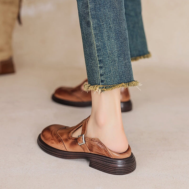 Elvara | Elegante Leren Mary Jane