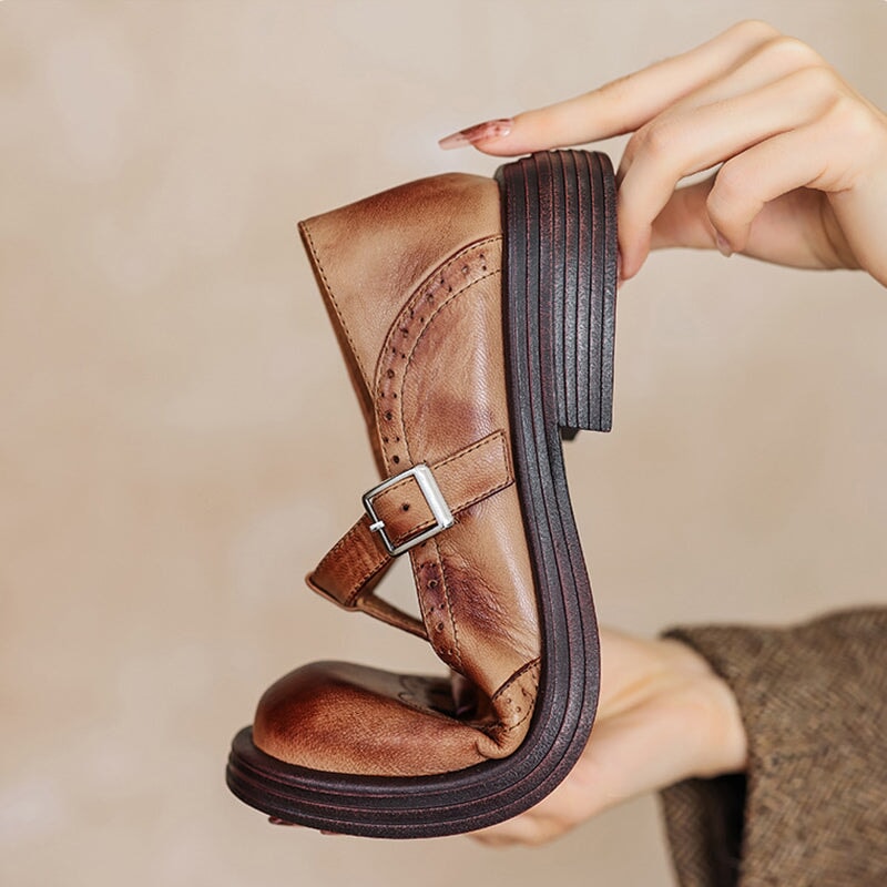 Elvara | Elegante Leren Mary Jane