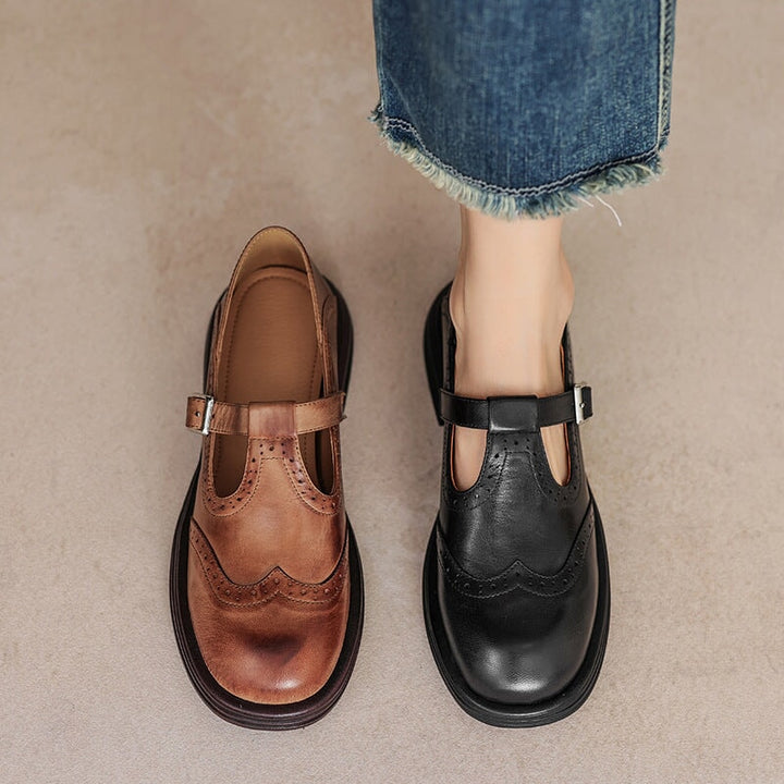 Elvara | Elegante Leren Mary Jane
