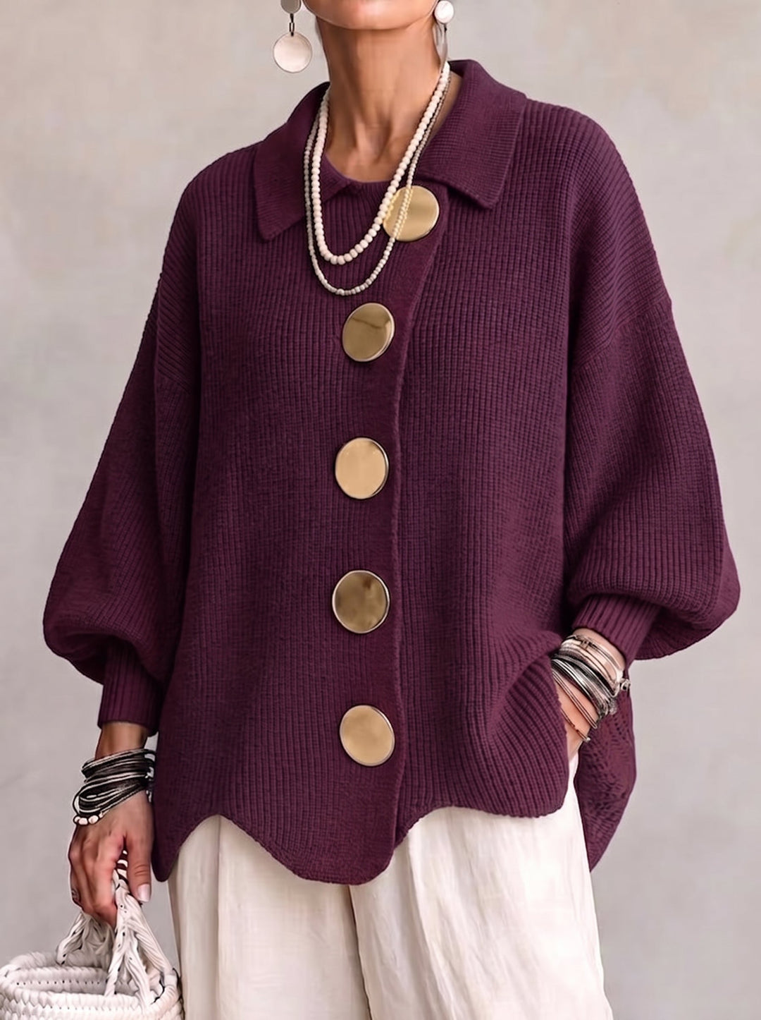 Karina | Oversized vest met knopen