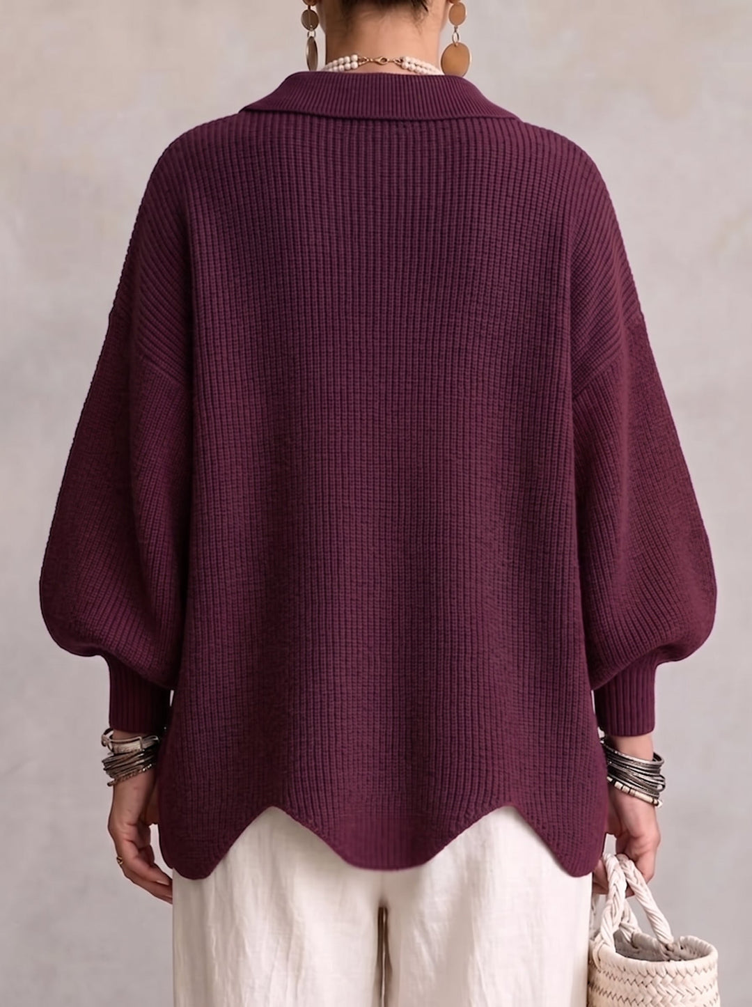 Isadora™ | Oversized Coltrui met Grote Metalen Knopen