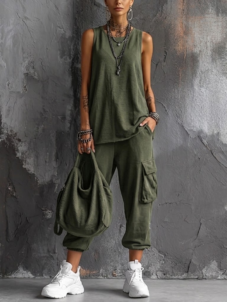 Sloane | Mouwloze tweedelige set