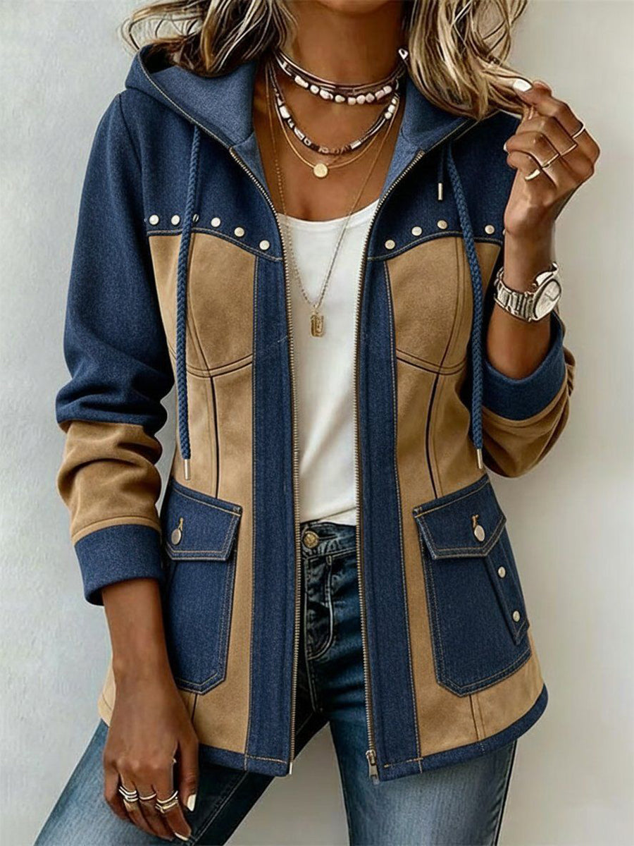 Sadie | Western-geïnspireerde bicolor jas voor dames