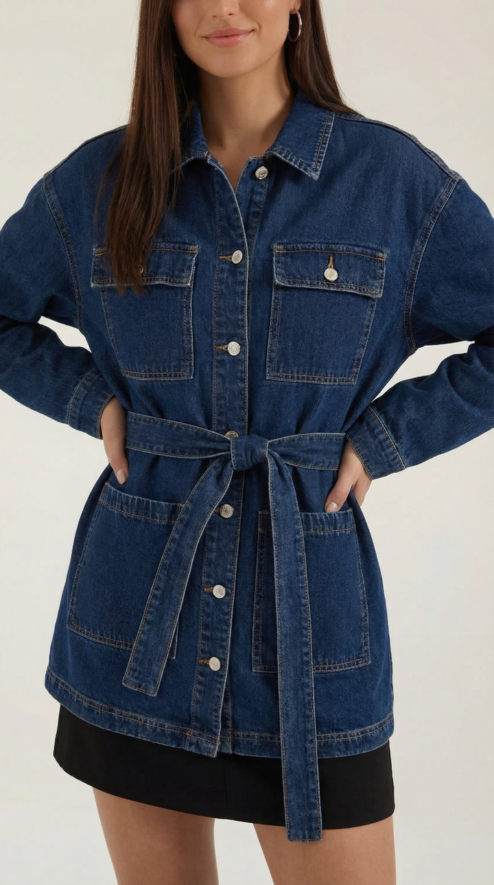 Alice denimjack met verstelbare riem
