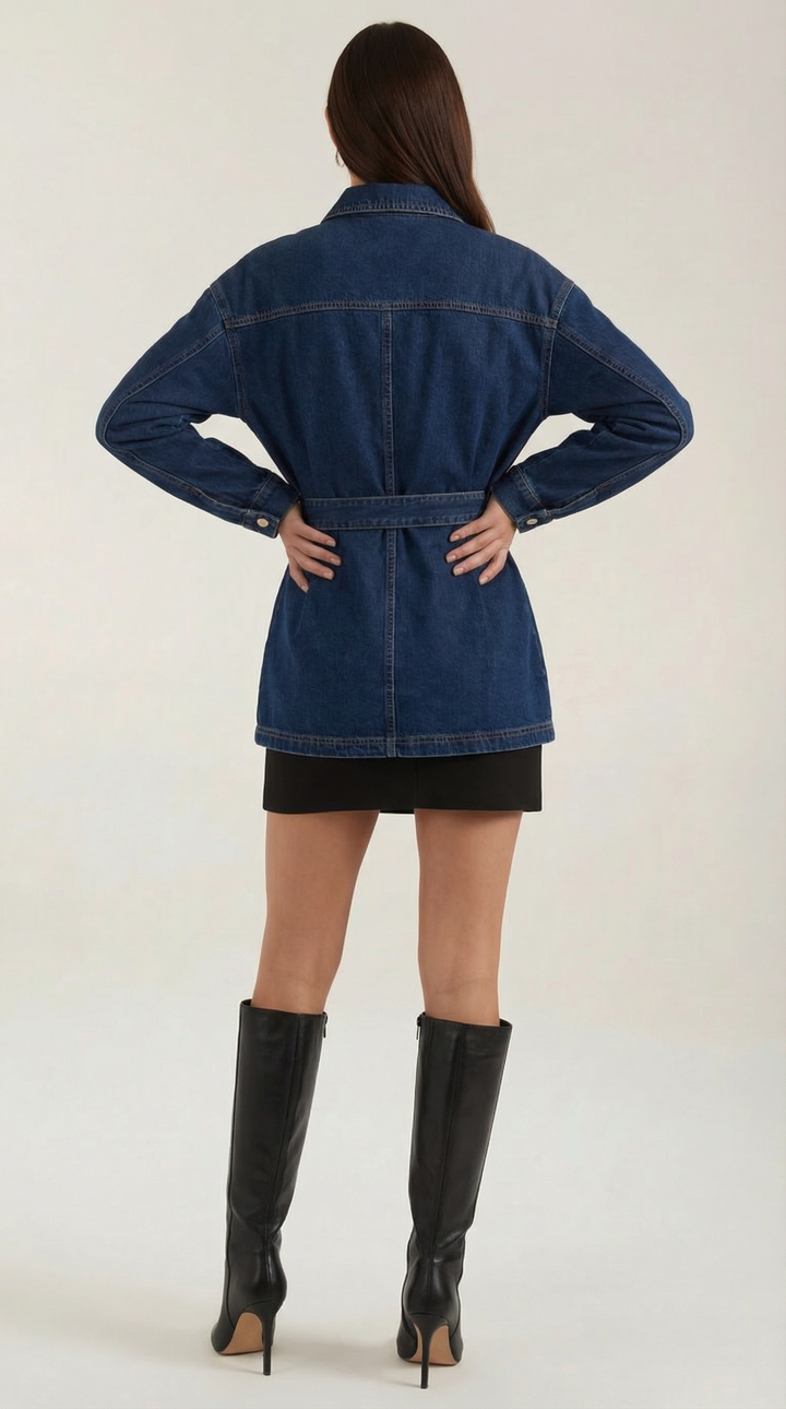 Alice denimjack met verstelbare riem