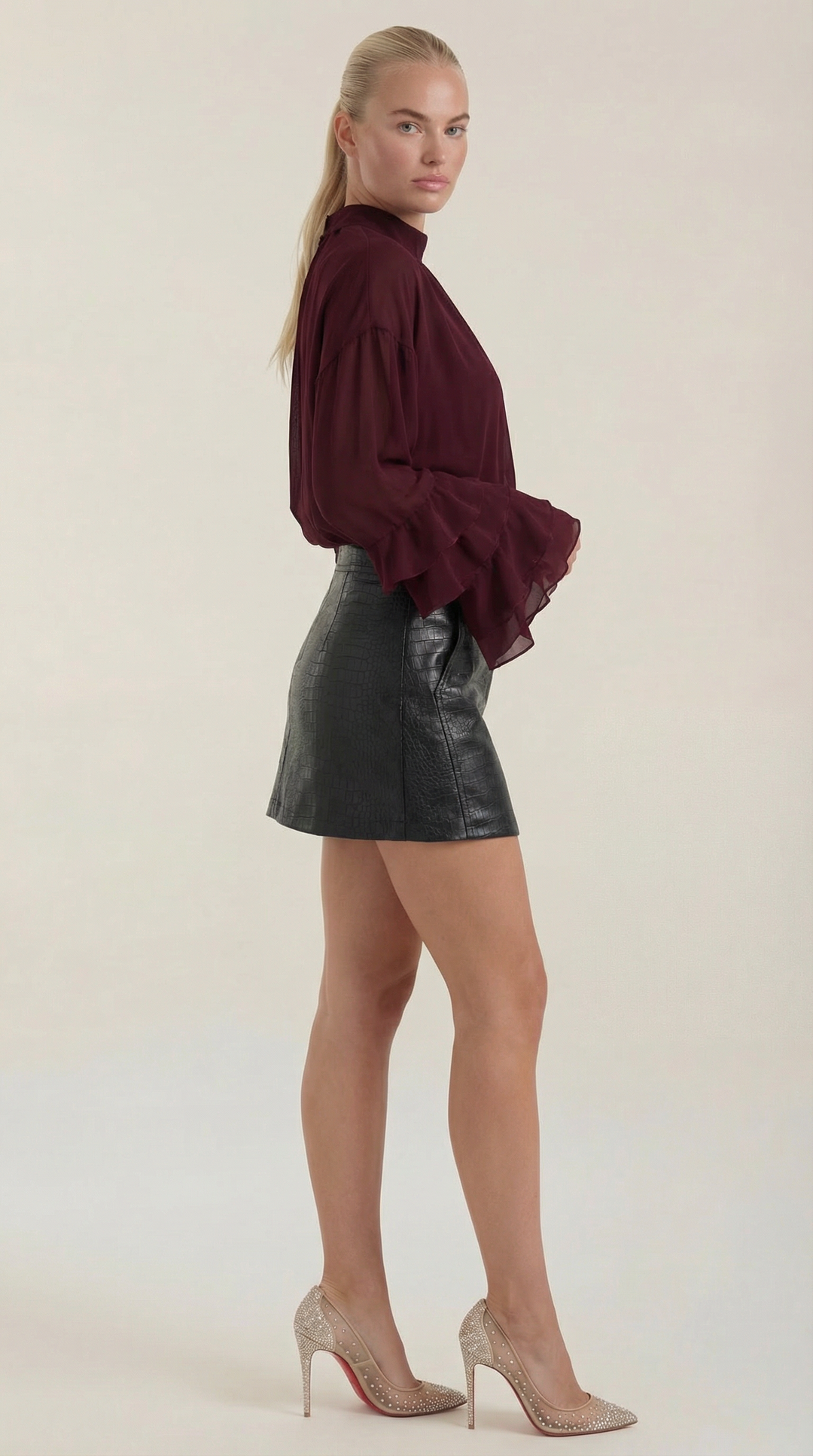 Mock Neck Top - Transparant