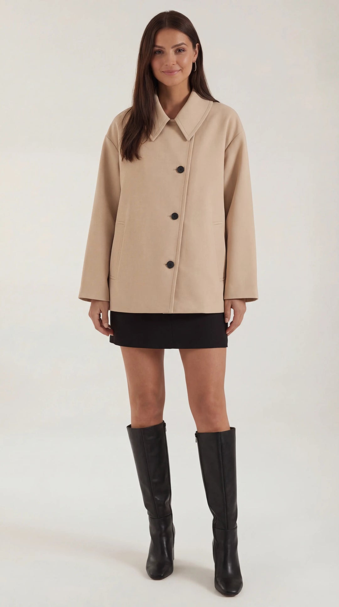 Amanda Oversized Asymmetrische Jas