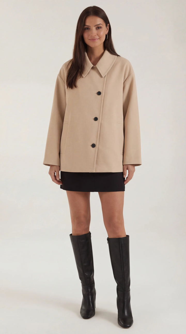 Amanda Oversized Asymmetrische Jas