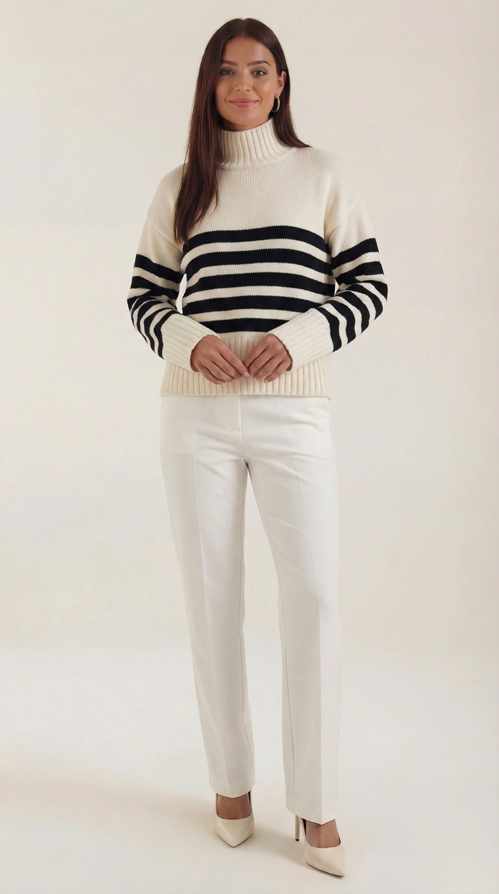 Oversized Gestreepte Trui