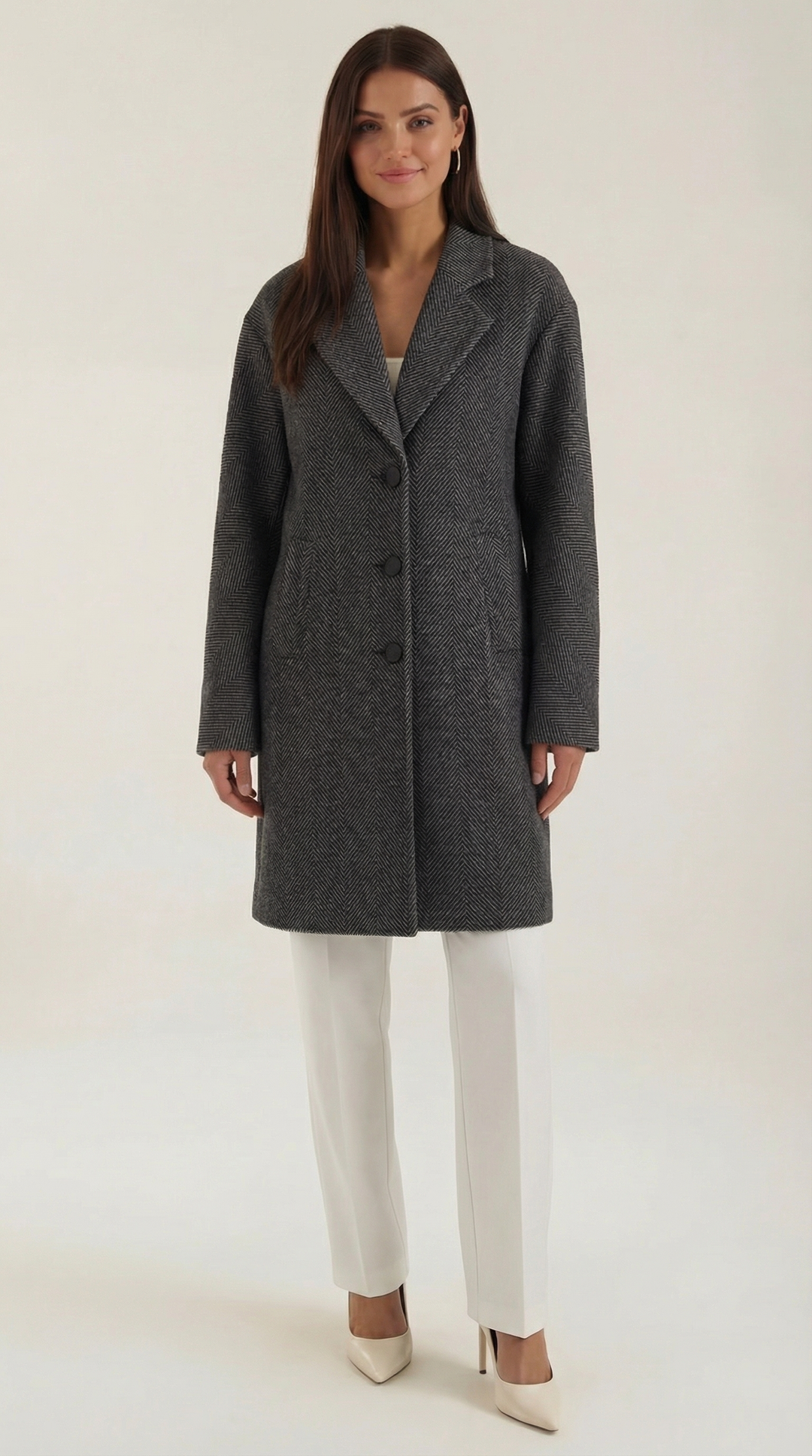 Ann Grauer Klassieke Trenchcoat