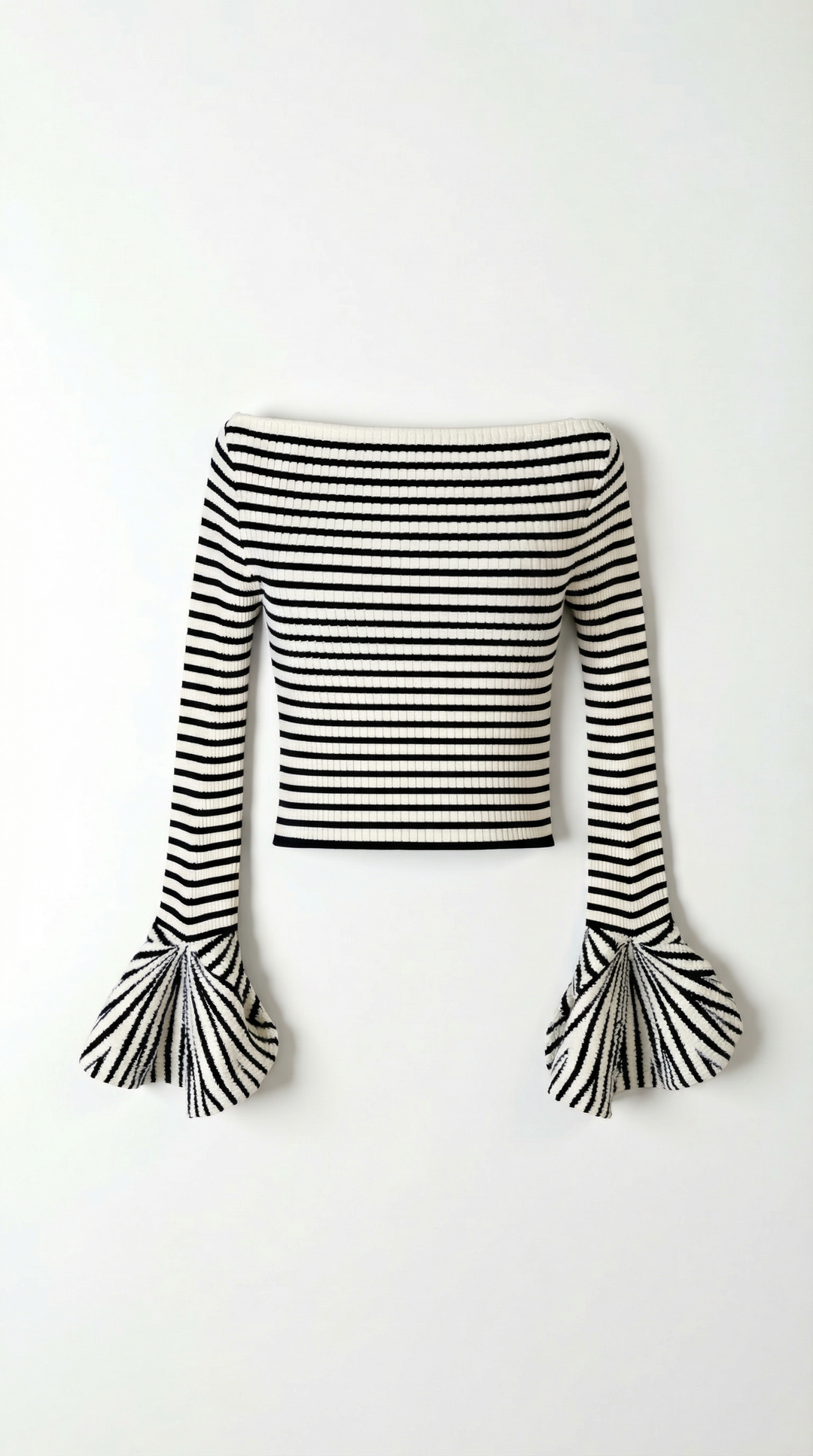 Anna Gestreepte Blouse met Pofmouwen