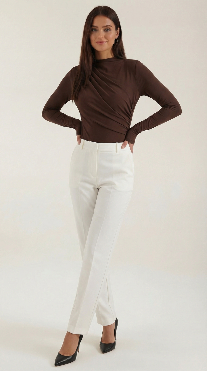 Audrey Geraffter Lange Mouwen Bodysuit