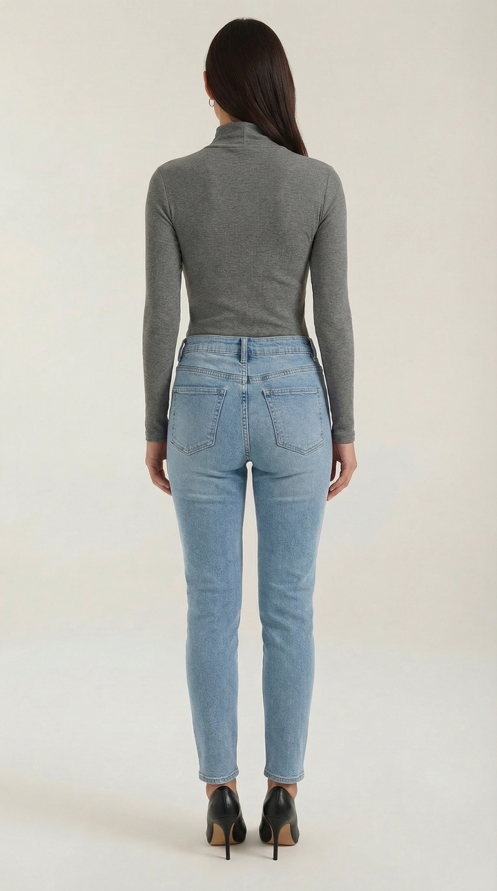 Barbara Chic Lange Mouwen Cutout Top
