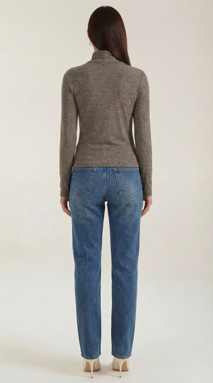 Barbara Chic Lange Mouwen Cutout Top
