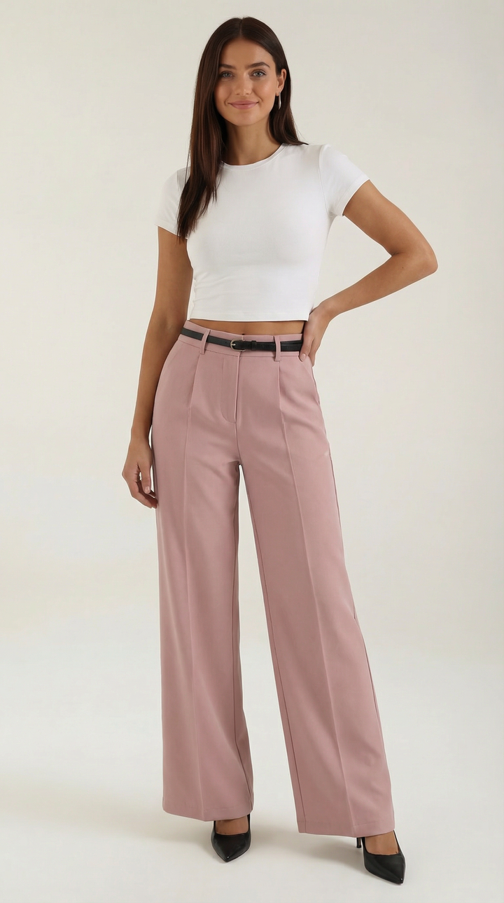 Bertha Wijde Pantalon van Stof