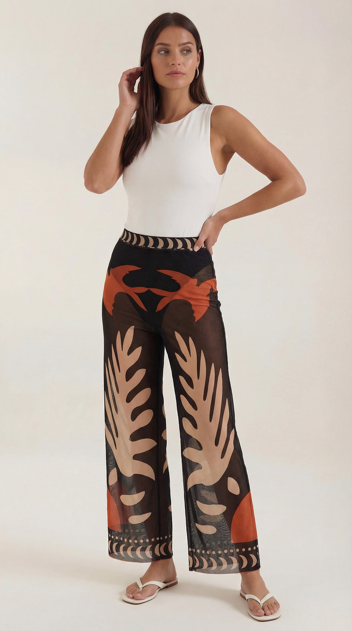 Beth Boho Transparante Broek