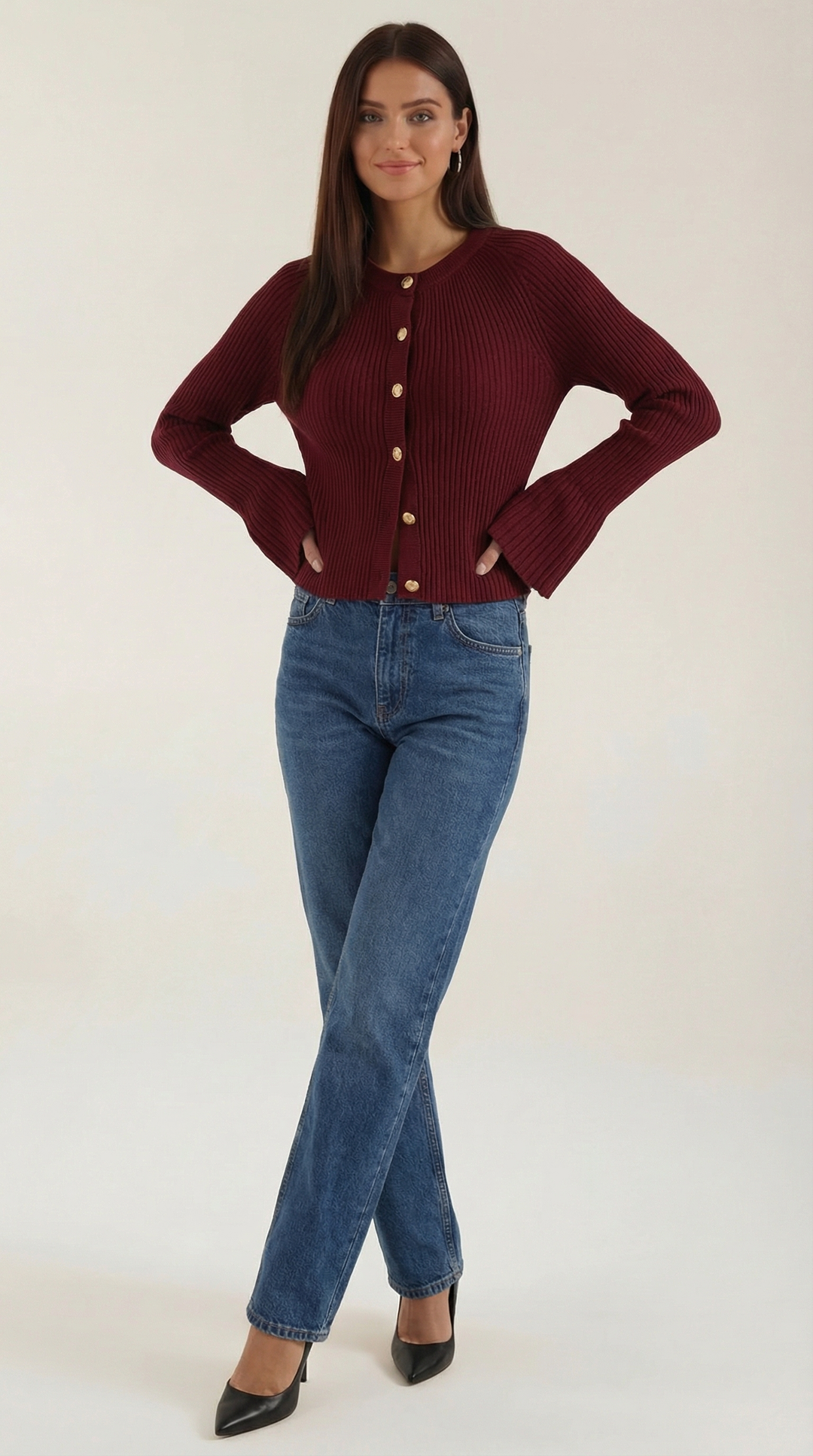 Betty Knopen-Up Brei Sweater