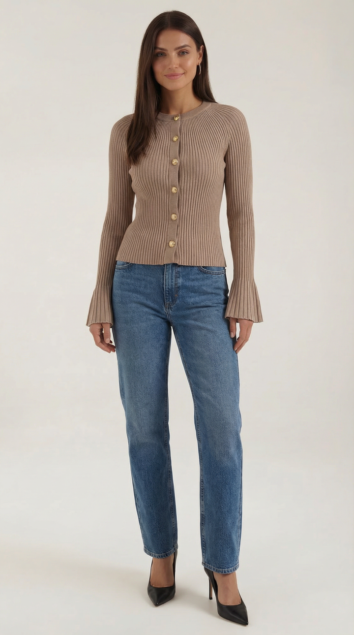 Betty Knopen-Up Brei Sweater