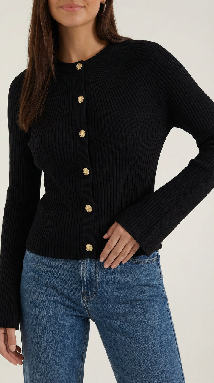 Betty Knopen-Up Brei Sweater