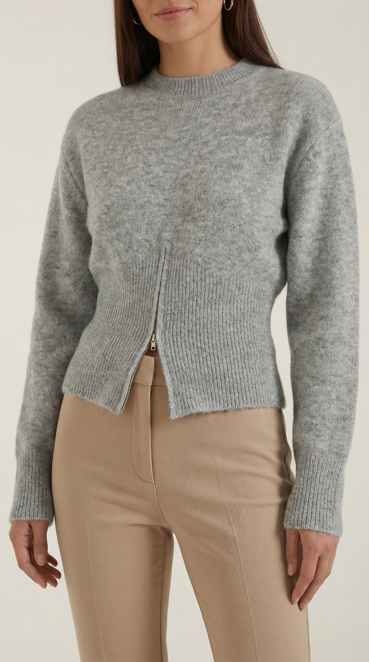 Beverly half-zip gebreide trui