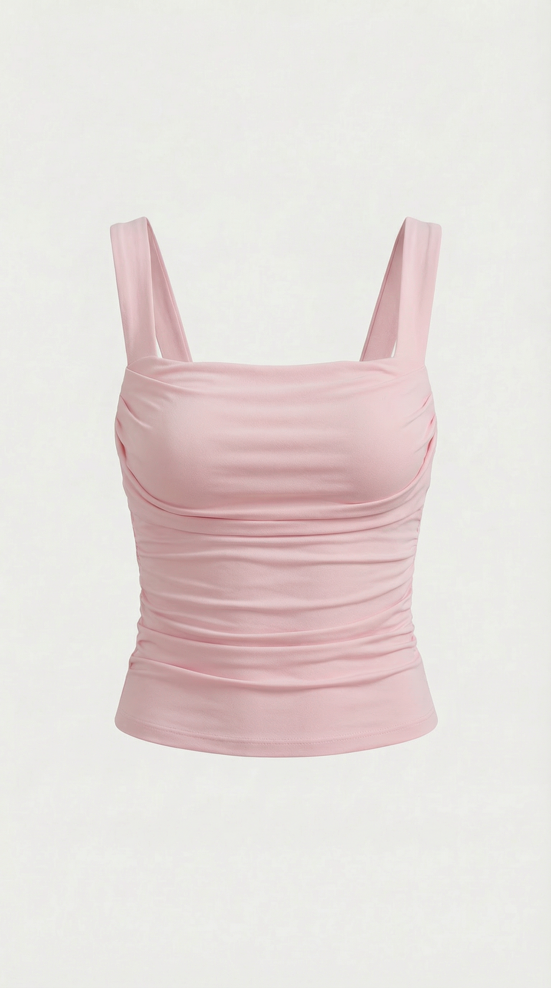 Blair Mouwloze Shirred Blouse met Vierkante Halslijn