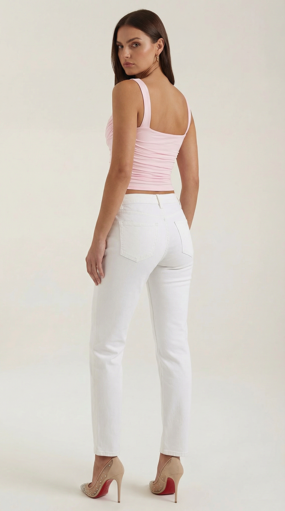 Blair Mouwloze Shirred Blouse met Vierkante Halslijn