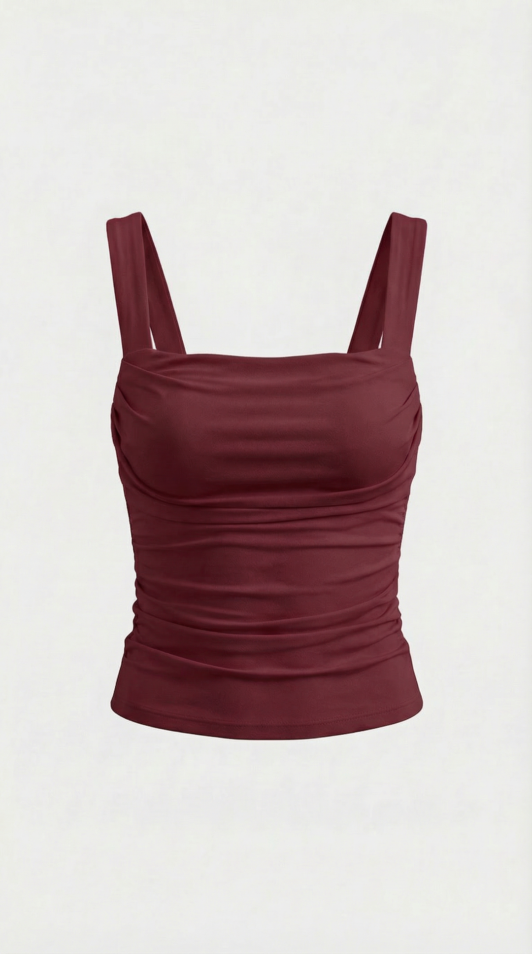 Blair Mouwloze Shirred Blouse met Vierkante Halslijn
