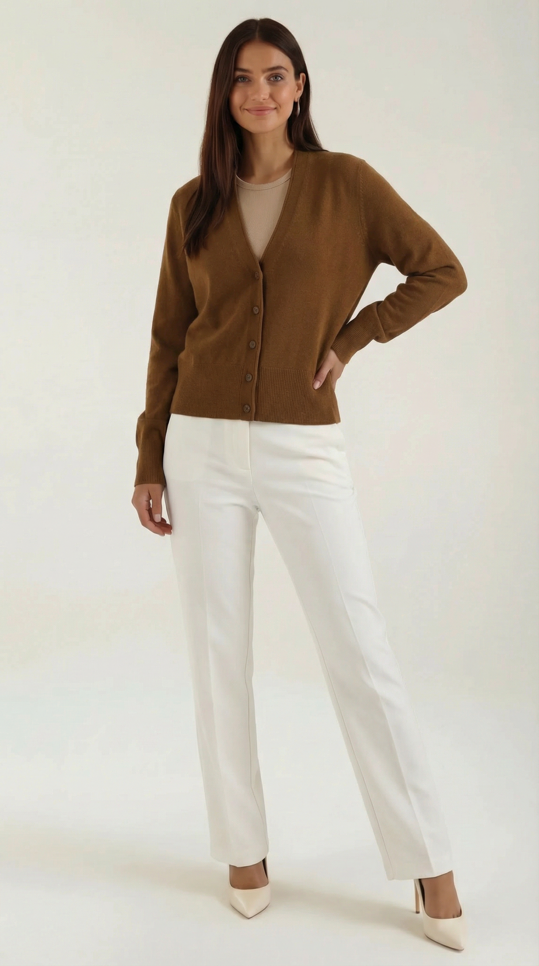 Bonnie V-hals Gebreide Cardigan