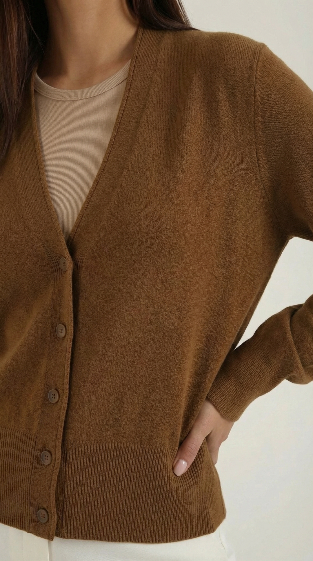 Bonnie V-hals Gebreide Cardigan