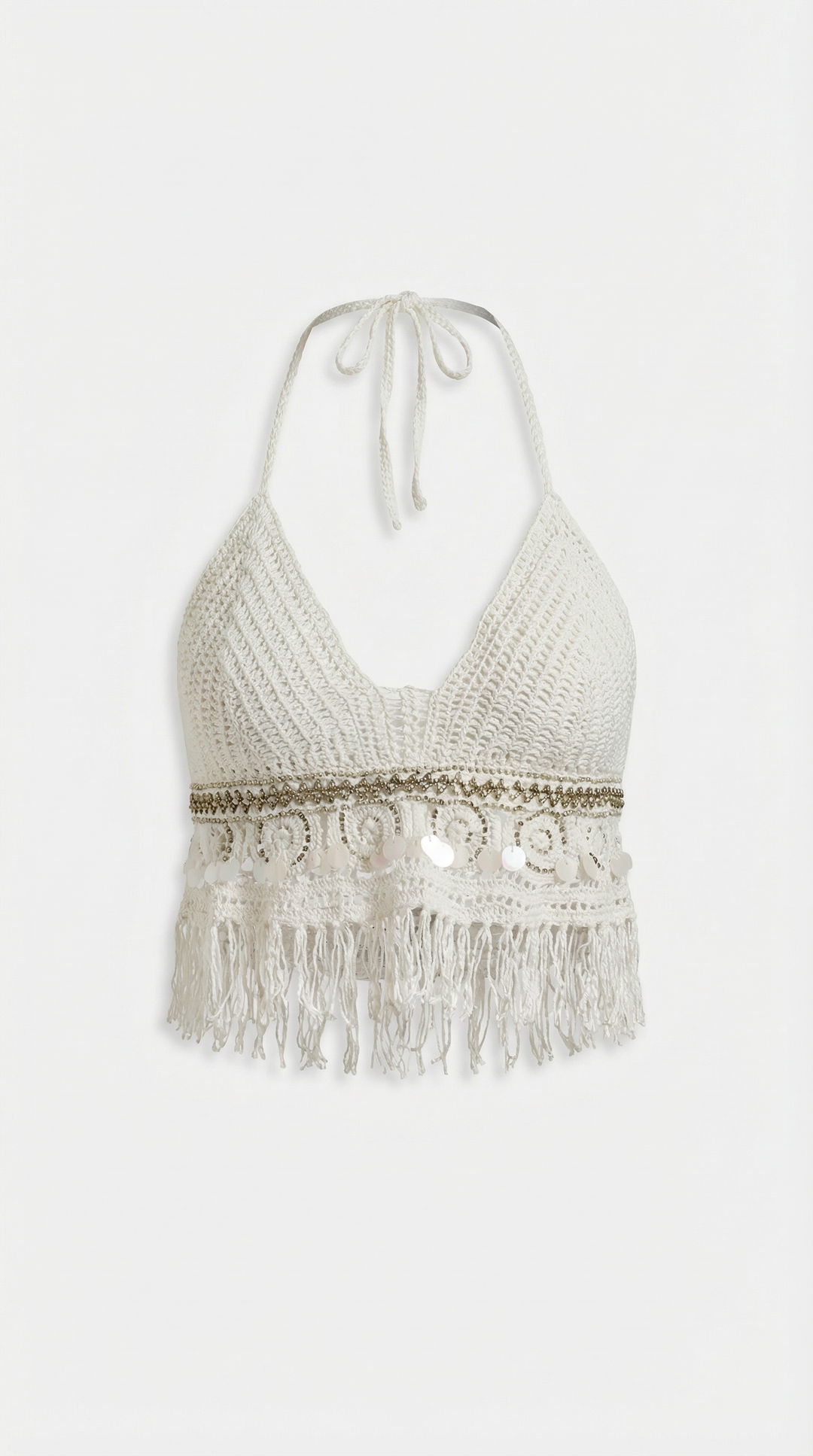 Brandy Boho Gebreide Haltertop
