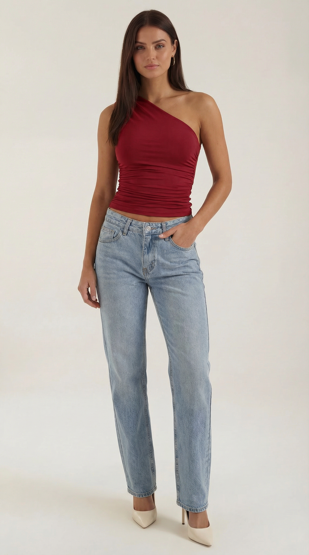 Briony Eén-Schouder Mouwloos Top