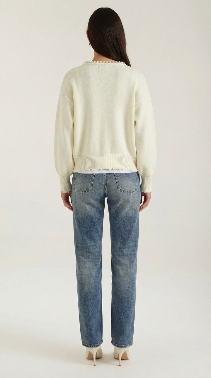 Caroline Cardigan met Pareldetails