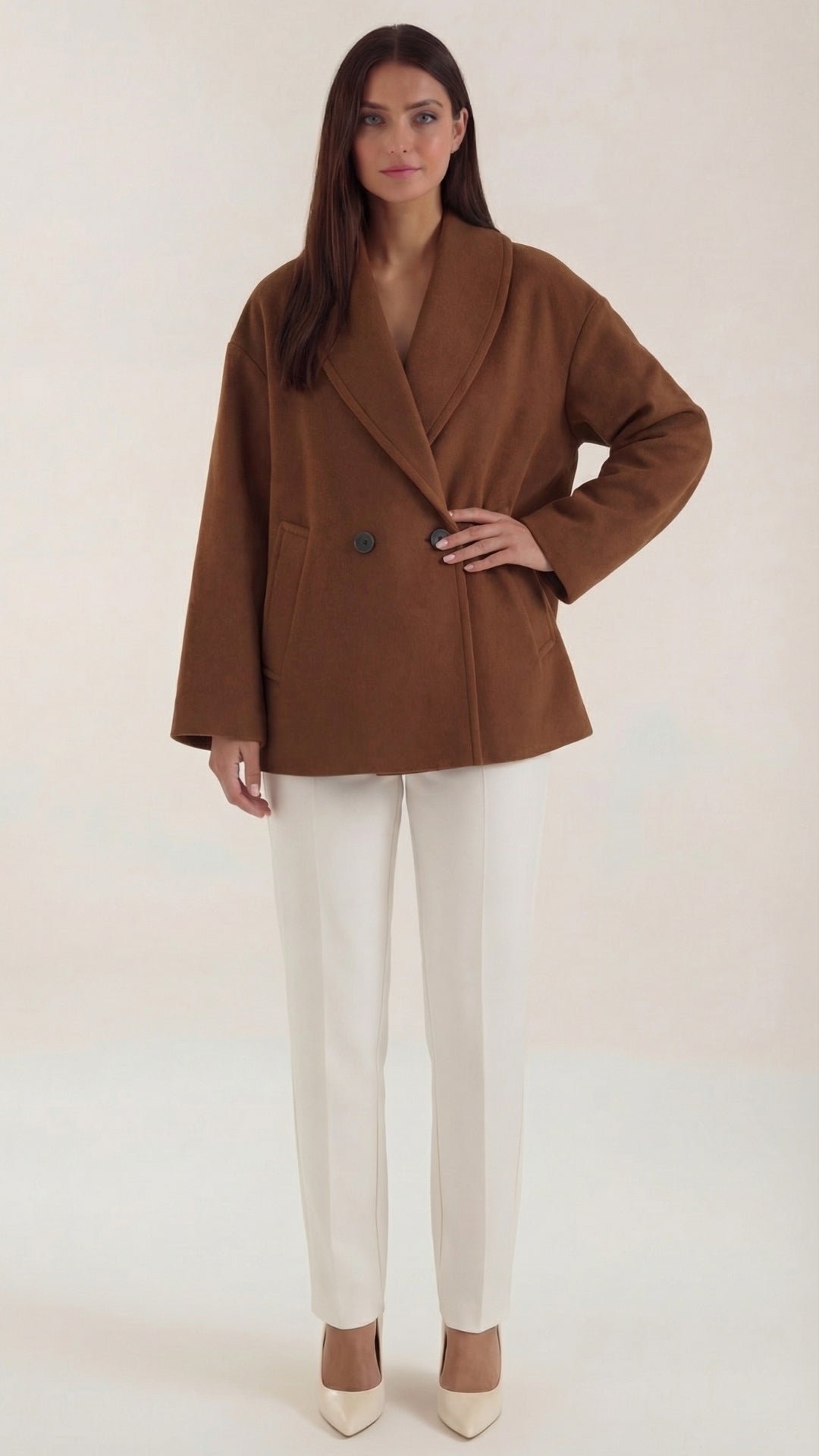 Carolyn's oversized jas