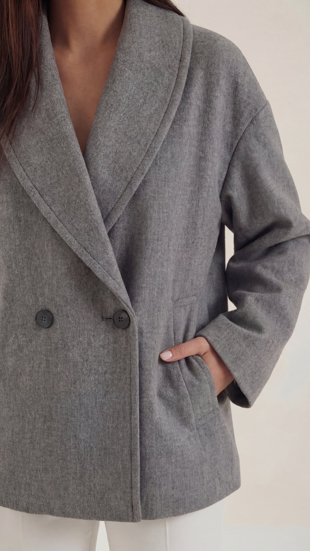 Carolyn's oversized jas