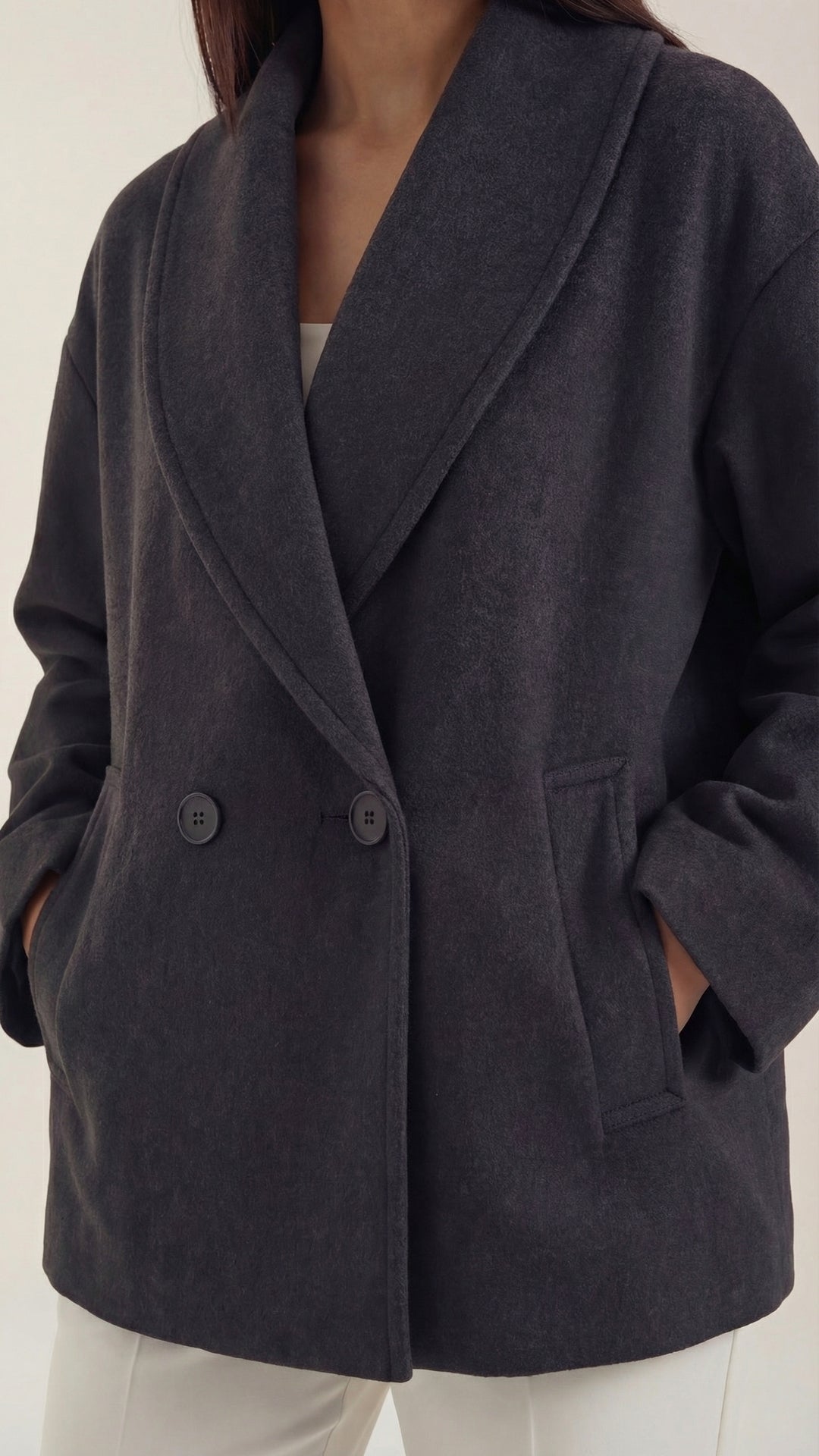 Carolyn's oversized jas