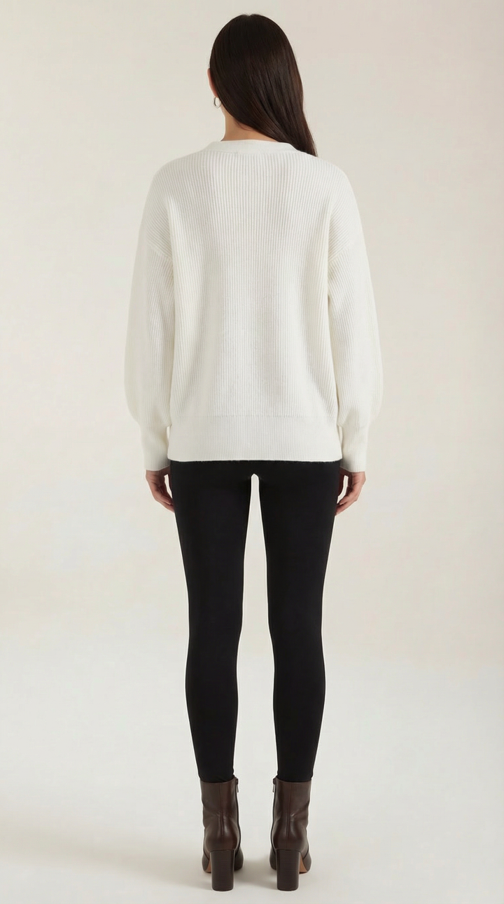 Cindy Gebreide Cardigan met Moerbeiknopjes