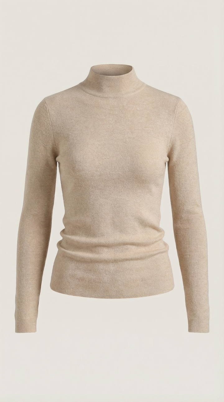 Constance Katoenen Turtleneck Top