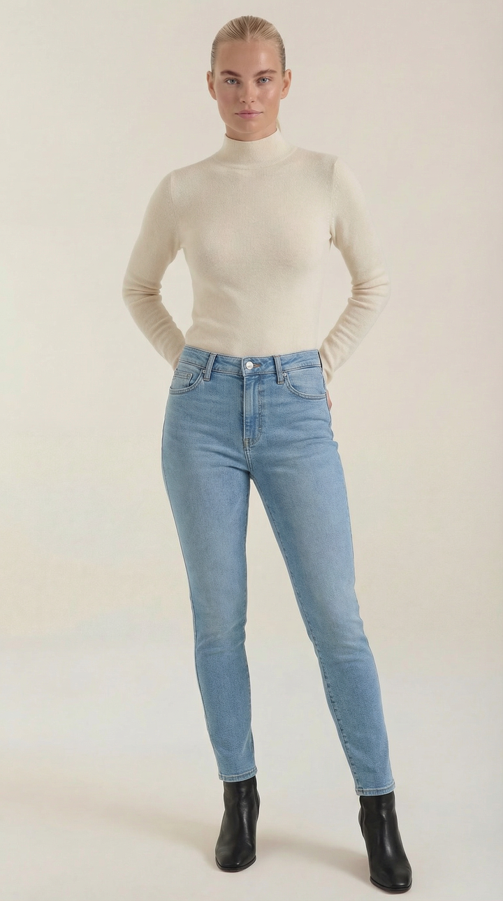 Constance Katoenen Turtleneck Top