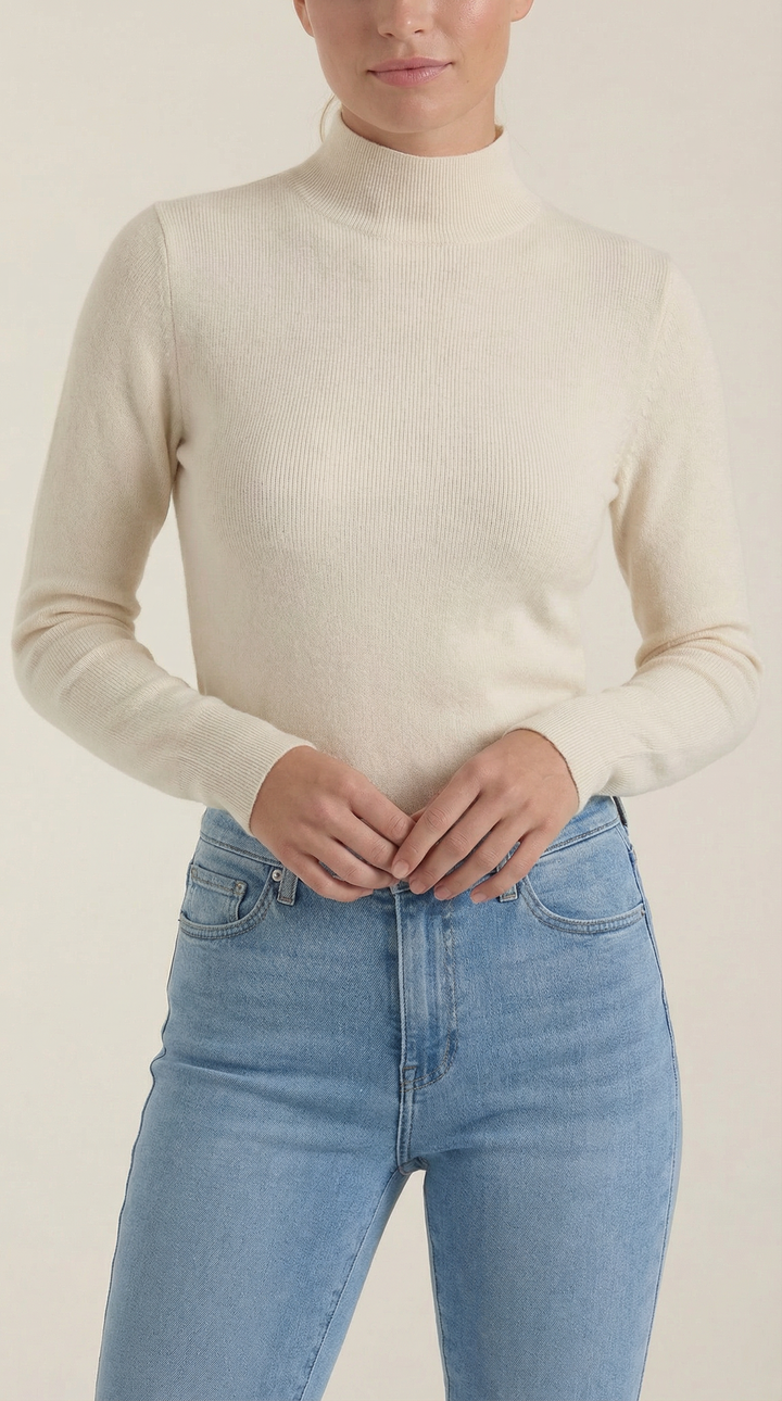 Constance Katoenen Turtleneck Top