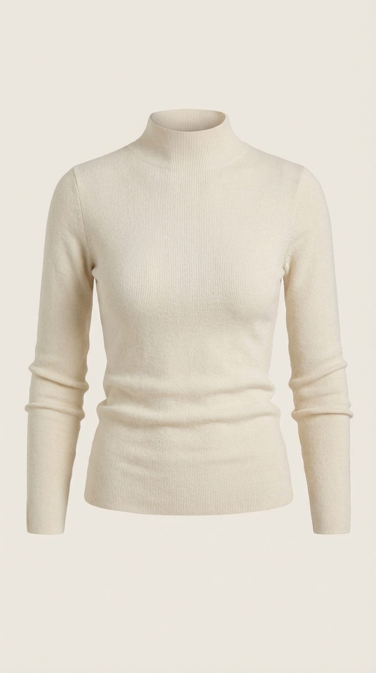 Constance Katoenen Turtleneck Top