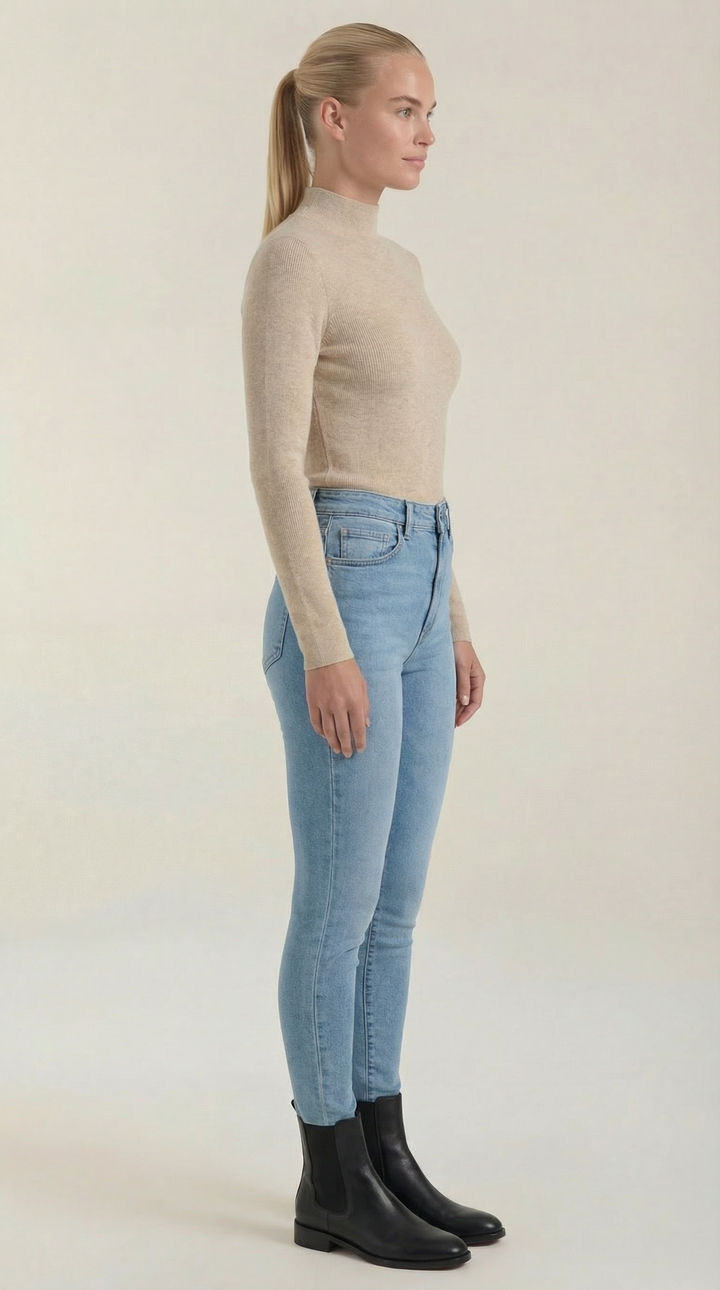 Constance Katoenen Turtleneck Top