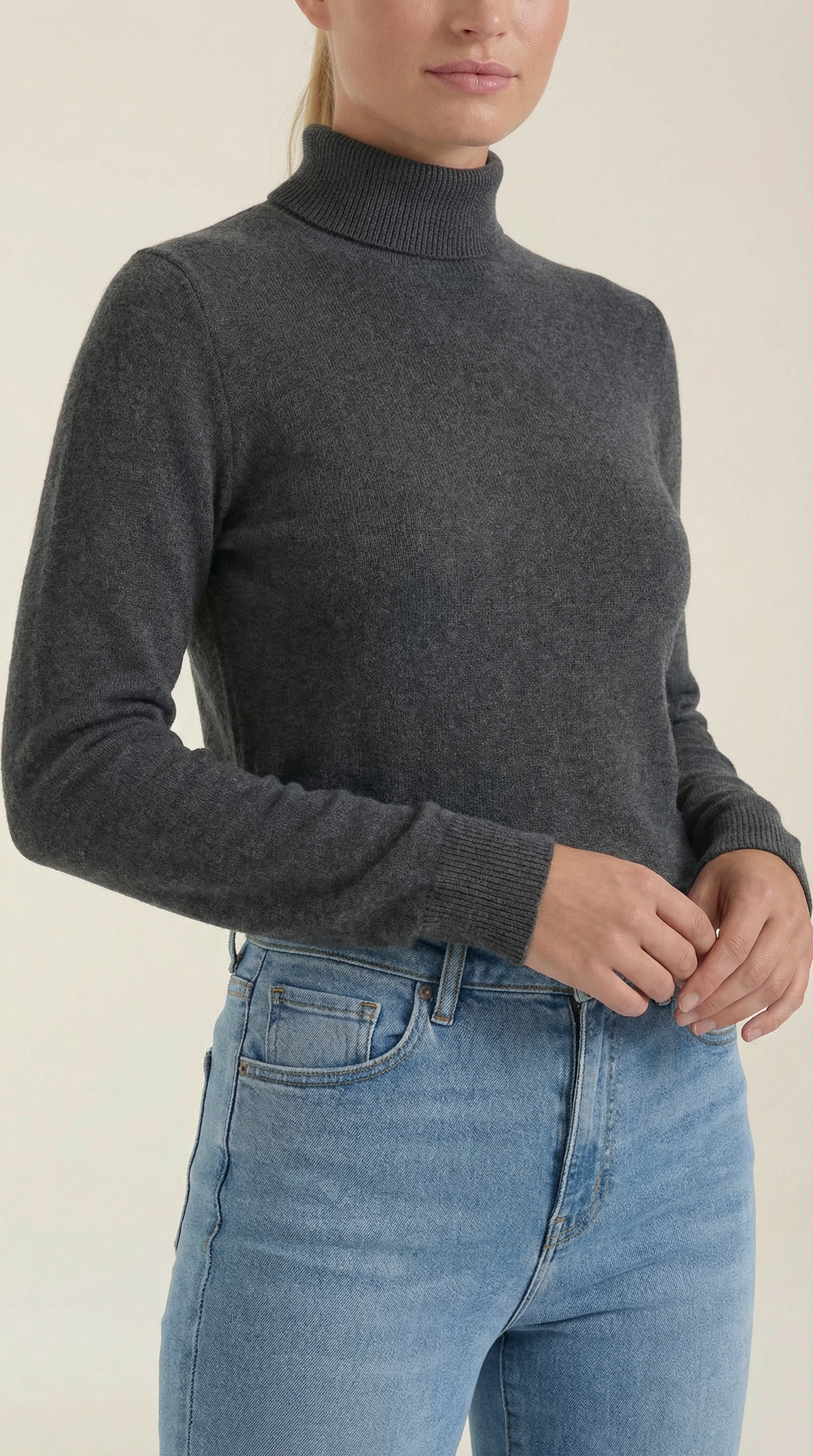 Constance Katoenen Turtleneck Top