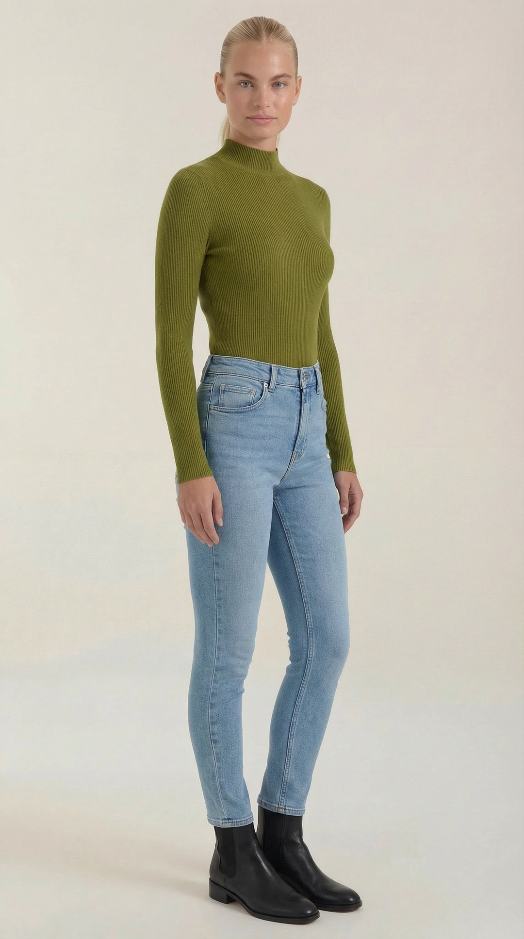 Constance Katoenen Turtleneck Top